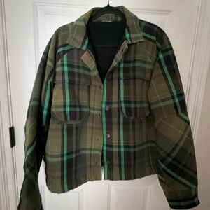 Plaid Button-Up Jacket